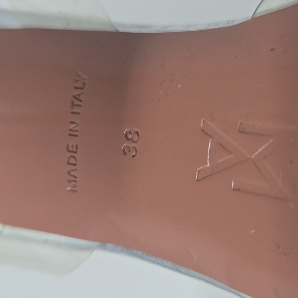 Amina Muaddi PVC Transparent Begum Glass Slingback Heels - Picture 10 of 10